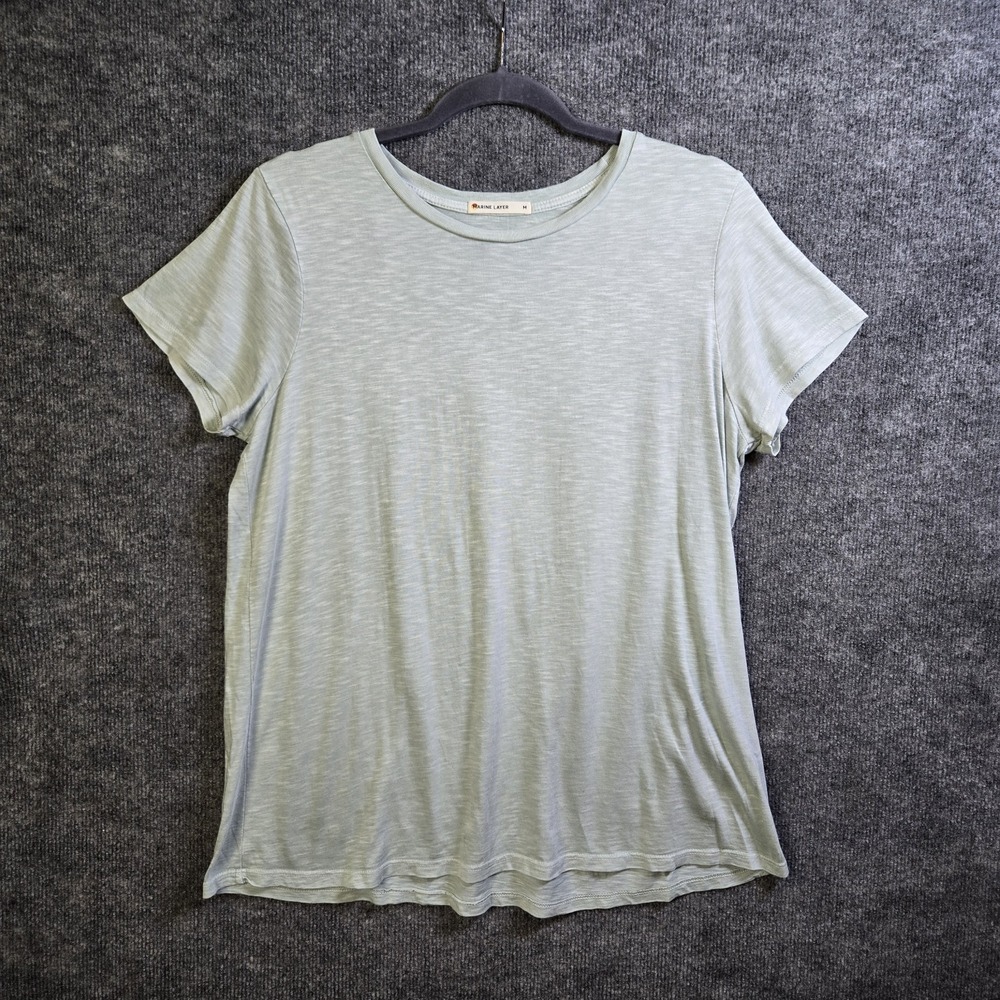 Marine Layer T Shirt Womens M Light Green Short Sleeve Cotton Everyday
